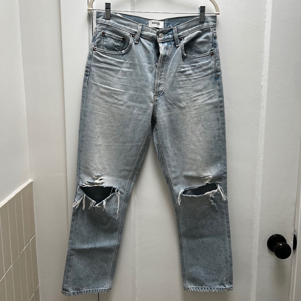 AGolde Riley high rise crop Jean